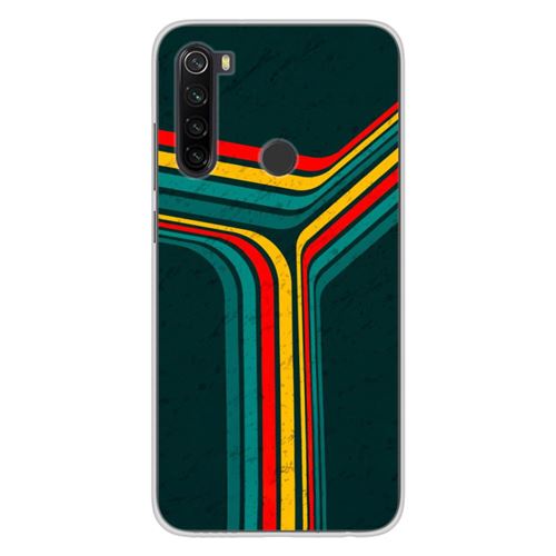 Coque en silicone imprimée compatible Xiaomi Redmi Note 8T Retro lines