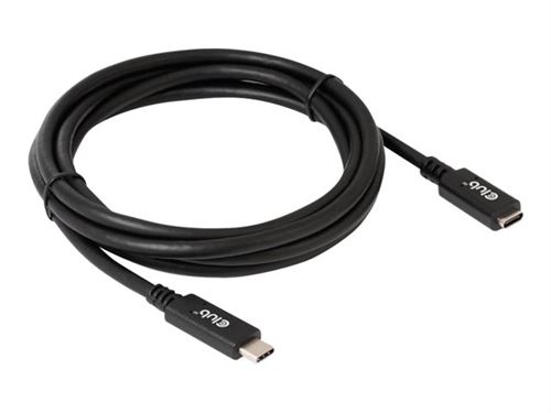 Club 3D CAC-1529 - Câble d'extension USB - USB-C (M) pour USB-C (F) - 20 V - 3 A - 2 m - bi-directionnel, support pour 4K60Hz