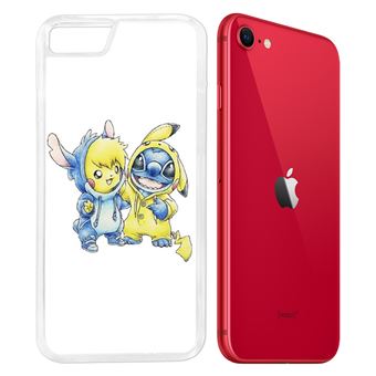 Coque pour iPhone SE 3 (2022) - Stitch Pikachu Bebe - 1