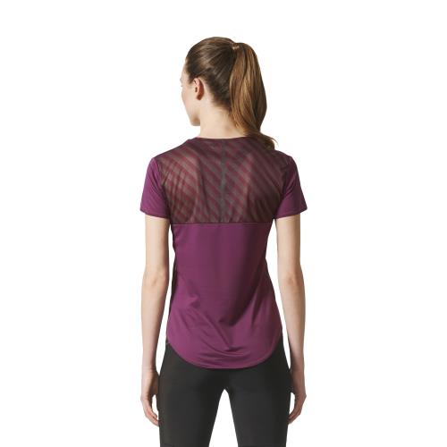 Adidas - T-shirt femme adidas adizero - M - rouge foncé