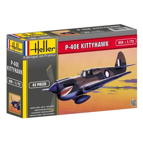 Maquette Avion P-40E Kittyhawk Heller