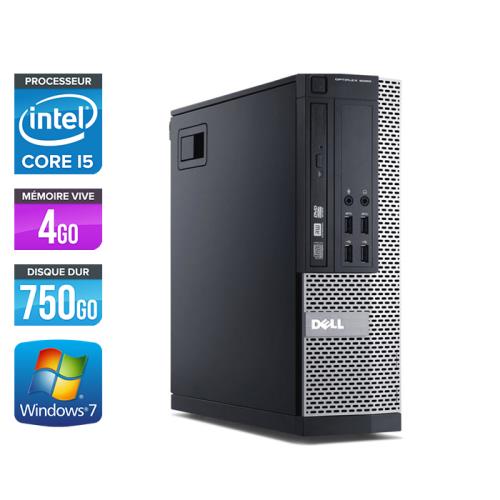 Unité centrale Dell Optiplex 7010 SFF - Noir - Intel Core i5-3470 / 3.20 GHz - RAM 4 Go - HDD 750 Go - DVDRW - Gigabit Ethernet - Windows 7 Profession