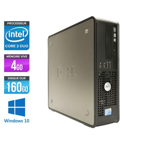 Unité centrale Dell Optiplex 780 SFF - Gris - Intel Core 2 Duo E7500 / 2.93 GHz - RAM 4 Go - HDD 160 Go - DVD - Gigabit Ethernet - Windows 10 Professi