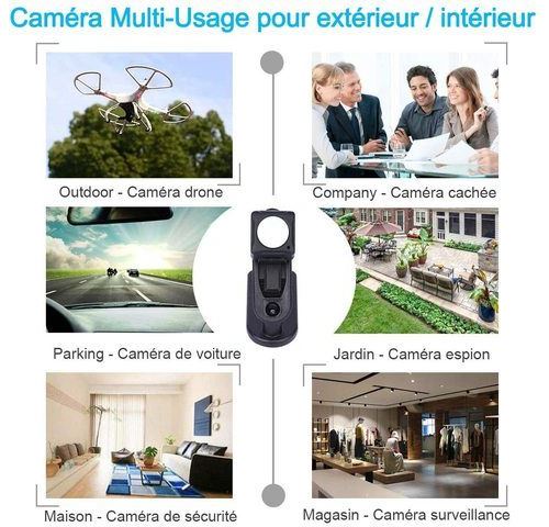 MHDYT Mini Camera Espion Enregistreur, 1080P - Détection de Mouvement et Vision  Nocturne - Équipements et sécurité pour la maison - Achat & prix