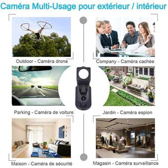 Mini Camera Espion HD 1080P Portable WiFi Surveillance de la Sécurité sans  fil avec Vision Nocturne pour iOS Android-Noir - Équipements et sécurité  pour la maison à la Fnac