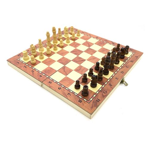 Jeu d'échecs en bois C 34 cm