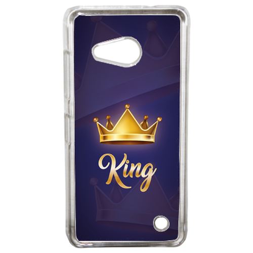 Coque King Fond Bleu Compatible Lumia 550 Transparent