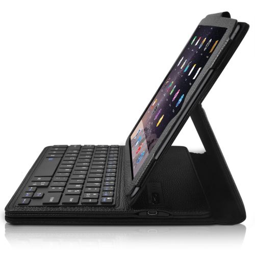 Étui de Protection et mode Support Couleur Noir avec Clavier Azerty  Bluetooth pour Tablette Apple iPad Air 1 - Air 2 (9.7 Pouces) - Cdiscount  Informatique