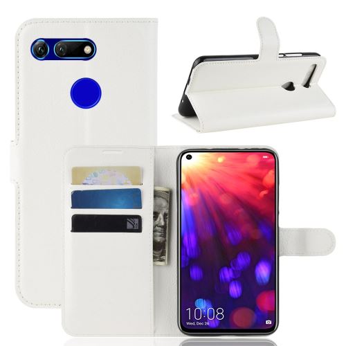 Etui en PU support de litchi blanc pour votre Huawei Honor View 20/Honor V20
