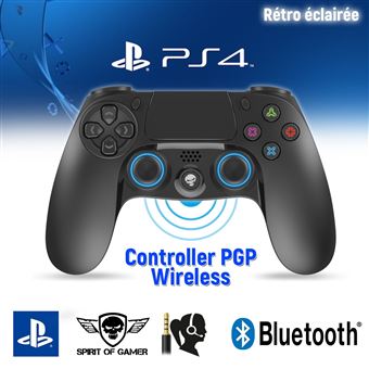 Manette sans fil Spirit Of Gamer pour PS4/PS3/PC Noir