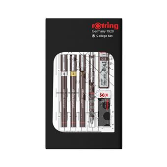 Set Stylos Techniques ROtring Isograph - 0.20/0.40/0.60 Mm + Porte-Mine 0.5 Mm - Carnet Noir