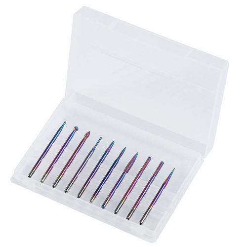 Nail Art Couleur de la Machine Électrique Mèches Meulage Ongles Bullet Bit 10Pc Diamant Mjtz187