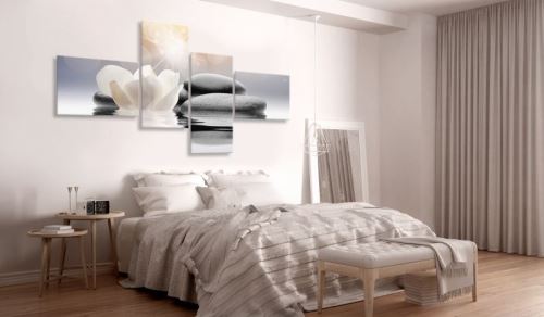 Tableau - Pebbles in Water (4 Parts) .Taille : 200x100