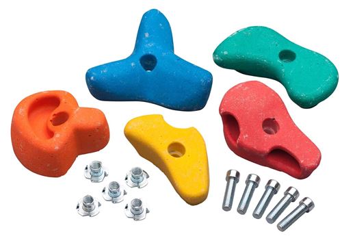 Pierres d'escalade en composite plastique large Swing King 5 pcs
