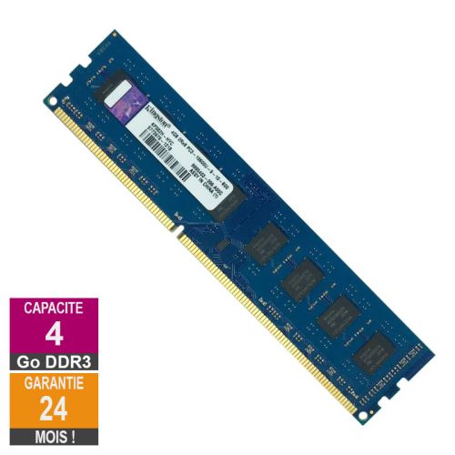 Barrette Mémoire 4Go Ram Ddr3 Kingston Kp382H-Hyc Dimm Pc3-10600U