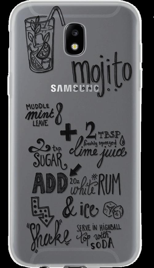 Coque semi-rigide transparente Recette Mojito pour Samsung Galaxy J7 2017