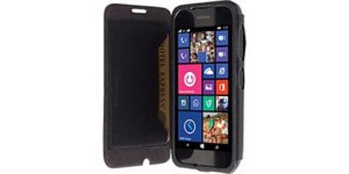 Krusell Malmö FLIPCASE STAND WwN - Flip cover voor mobiele telefoon - zwart - voor Nokia Lumia 530