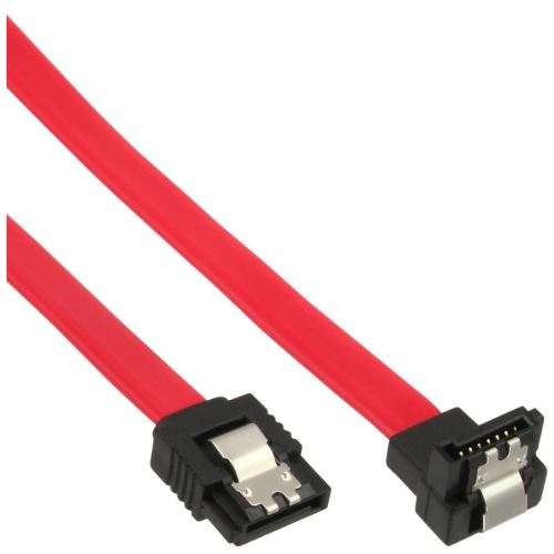 Câble de raccordement SATA plié, InLine®, avec languette de sécurité, 0,15m