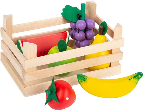 Small Foot jeu jeu de fruits junior 18 x 12 cm bois/feutre naturel