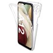 Coque pour Samsung A12 - Silicone Intégrale Transparent 2 Parties Avant Arrière Emboitable Phonillico®