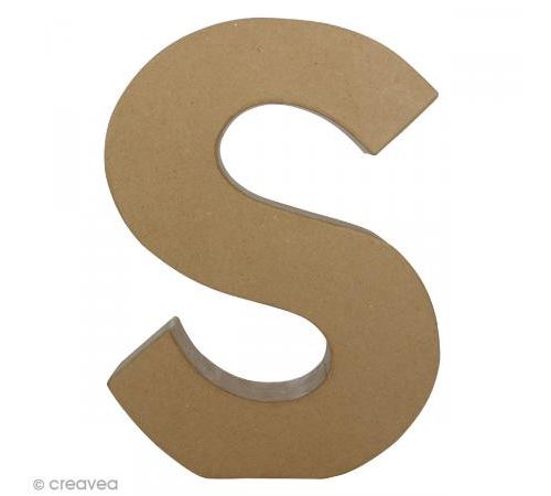 Lettre fantaisie S - 21,5 x 30 cm