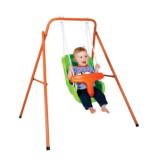 Paradiso Toys balançoire avec siège bébé orange/vert