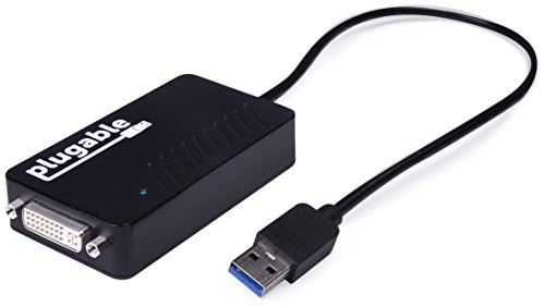 Plugable Carte adaptateur graphique vidéo USB 3.0 à VGA/DVI/HDMI (puce DisplayLink DL-3100 Windows XP, 7, 8, 8.1, 10)