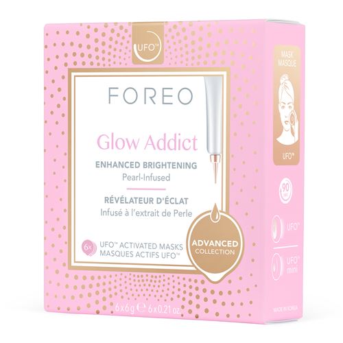FOREO Glow Addict Masque Actif UFO, Pack de 6