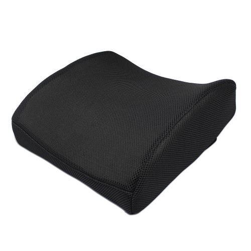 Todeco - Coussin de Support Lombaire, Coussin Lombaires en Mousse à Mémoire de Forme, Noir, Matériau de rembourrage: Cubes de mousse à mémoire de forme