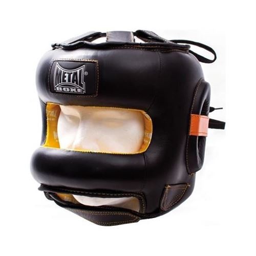 Casque de boxe avec barre-M-Noir-M--M-Noir--------------Noir-