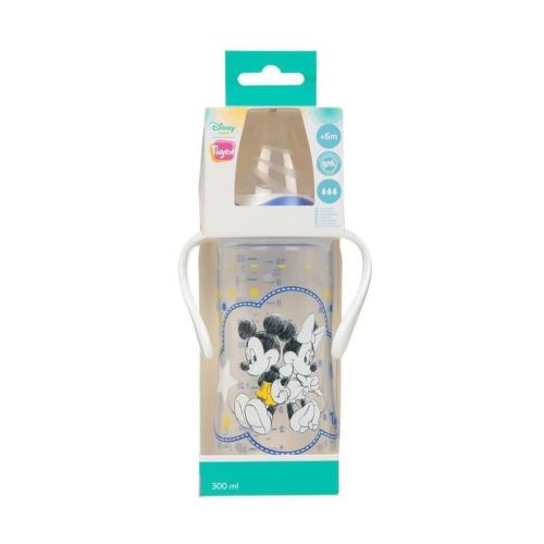 TIGEX Biberon - Mickey - Tétine silicone - 300 ml - 6 mois - Disney Baby