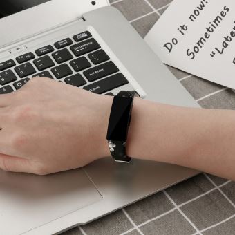 Bracelet de montre Compatible avec Fitbit Inspire Inspire HR Cuir Gris