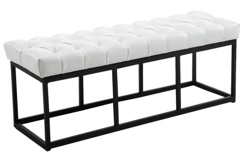 Banquette Amun B similicuir , Blanc /150 cm