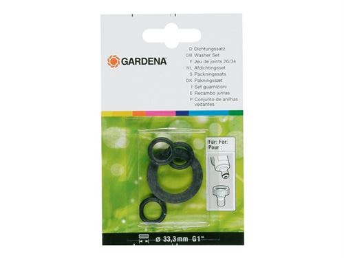 Gardena - Jeu de rondelles - adapt&eacute; pour raccord filet&eacute; pour taraud de 33,3 mm