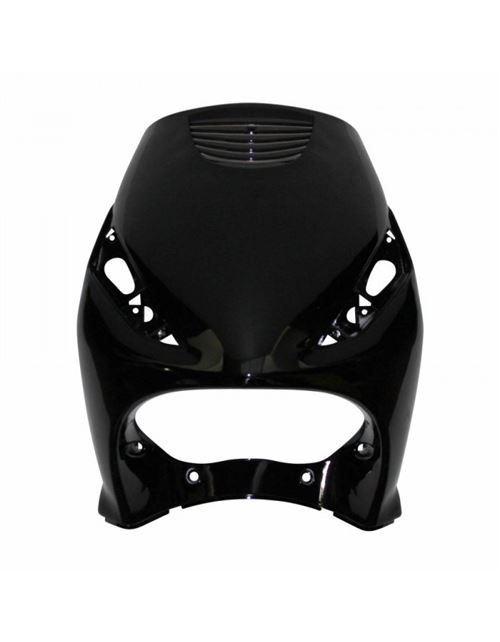 Carenage-tablier av scoot adaptable piaggio 50 zip 2000+ noir brillant -p2r-