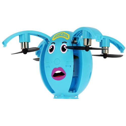 Mini Drone Enfant Smartphone Bluetooth 40 Stickers - Bigben Egg One Bleu