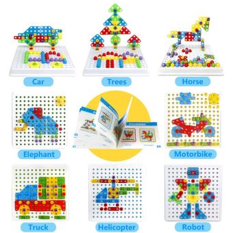 Symiu Mosaique Enfant Puzzle 3D Construction Enfant Jeu Montessori Kit  Mosaique 223 Pcs pour Enfant Fille Garcon 3 4 5 Ans - Autres - à la Fnac