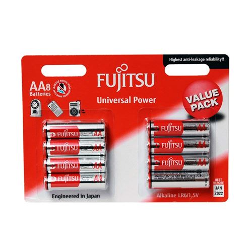 Fujitsu FB94990 Lot DE 8 Piles alcalines Universal Power LR6 FU Taille AA