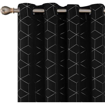 Deconovo Lot De 2 Rideaux Occultants A Oeillets Isolant Thermique Motif Geometique Imprimes Argents Rideaux Salon Chambre Pour Enfant Garcon Noir 117x138cm Achat Prix Fnac Deconovo Lot De 2 Rideaux Occultants A Oeillets Isolant Thermique Motif Geometique Imprimes Argents Rideaux Salon Chambre Pour Enfant Garcon Noir 117x138cm Achat Prix Fnac