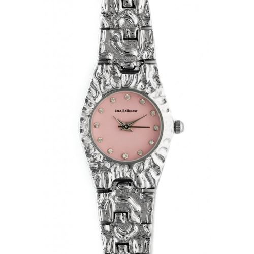 Montre Femme Jean Bellecour Cadran 34cm En Steel Rose Et Bracelet Argenté En Acier REDS22-SP