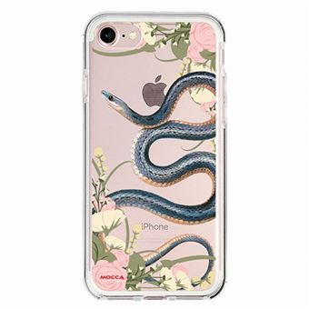 Coque iphone 7 / 8 crystal serpent fleurs