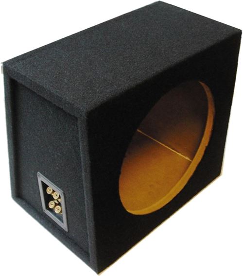 Necom boîte de caisson 15 « » avec deux connexions 47 litres MDF noir