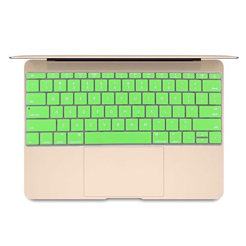 (#101) Soft 12 inch Silicone Keyboard Protective Cover Skin for new MacBook, American Version(Green)
