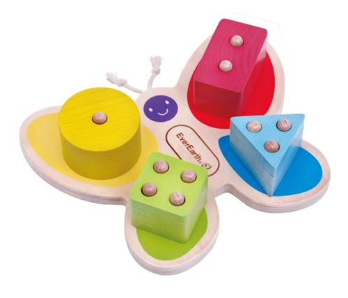 Everearth Puzzle de forme papillon multicolore 10 pièces