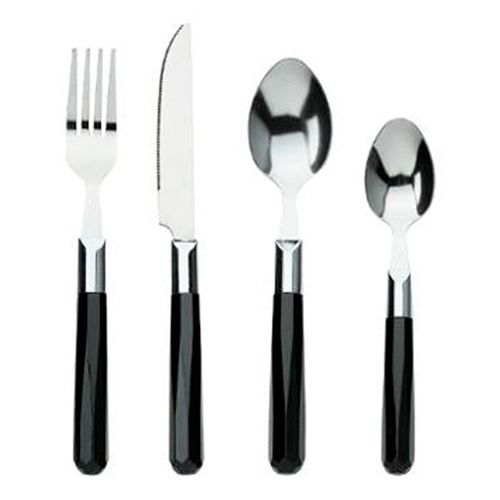 Ménagère Inox 24 Pièces Orchidée 28cm Noir