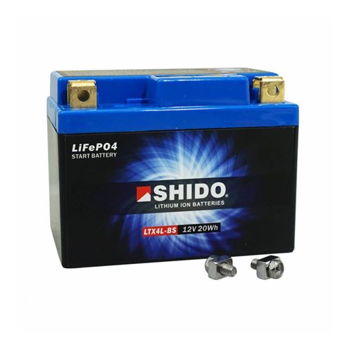 Batterie 12v 1,6 ah ltx4l-bs shido lithium ion pret a l'emploi (lg113xl70xh85) remplace yb4l-b-yb5l-b-ytx4l-b-ytx5l-b