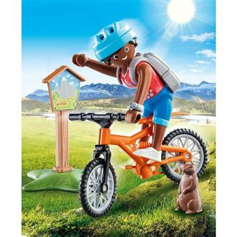 Playmobil Le camping 70303 Cycliste avec marmotte