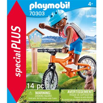 Playmobil Le camping 70303 Cycliste avec marmotte