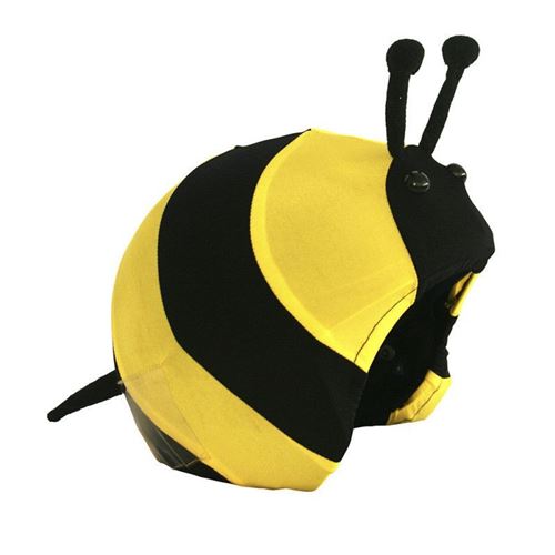 Housse de casque fantaisie - Coolcasc - Ccbee - Abeille noir et jaune - Taille unique