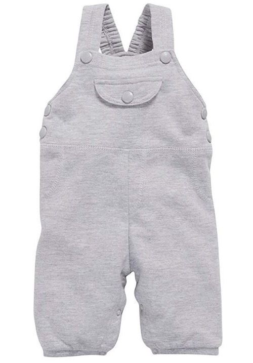 Schnizler salopette junior en coton gris mélangé